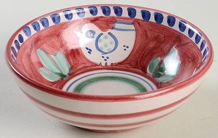Campagna Chicken (Red Border, Blue Dots) Fruit/Dessert (Sauce) Bowl