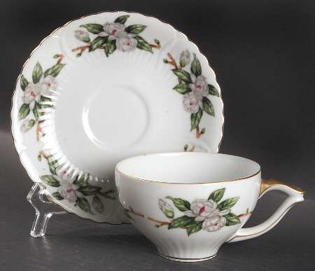 Camellia Flat Cup & Saucer Set