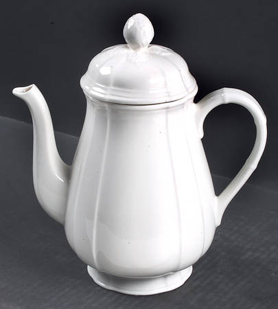 Chambord (White, Fine China) Coffee Pot & Lid