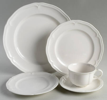 Chambord (White, Fine China) 5 Piece Place Setting
