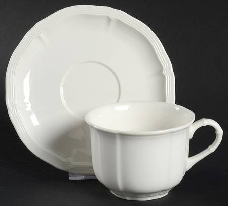 Chambord (White, Fine China) Breakfast Cup & Saucer Set
