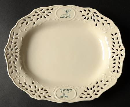 Classical Christmas 11" Oval Serving Platter