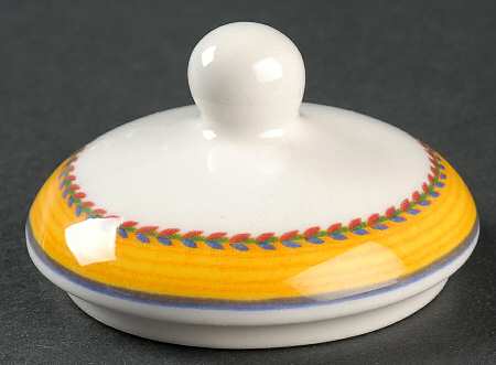 Yellow Flowers Lid for Sugar Bowl