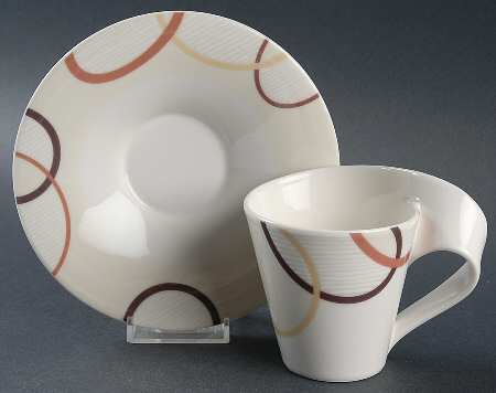 New Wave Ethno Flat Cup & Saucer Set