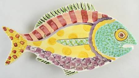 Razzle Dazzle 21" Fish Shaped Platter