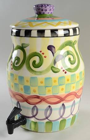 Razzle Dazzle China Beverage Server & Lid