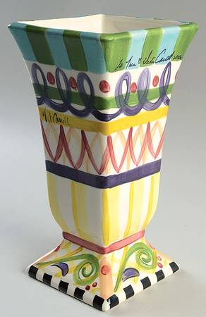 Razzle Dazzle 10" Footed Vase