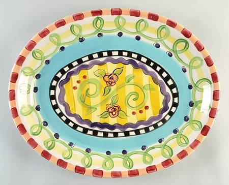 Razzle Dazzle 18" Oval Serving Platter