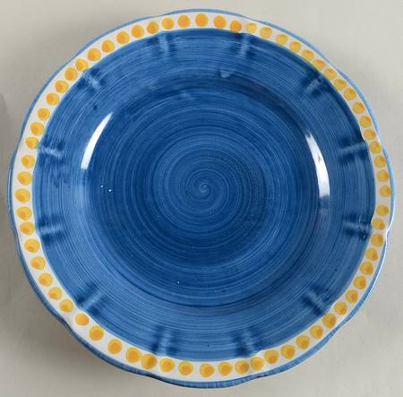 Campagna Chicken (Blue, Orange Dots) Service Plate (Charger)