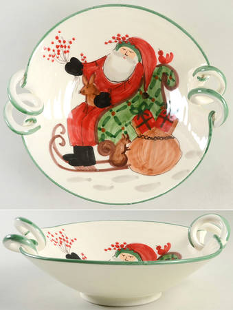 Old St Nick 13" Round Handled Bowl