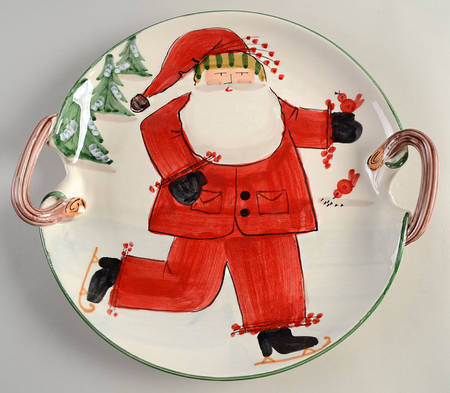 Old St Nick 15" Handled Chop Plate (Round Platter)