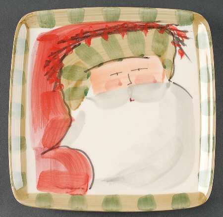 Old St Nick Square Salad Plate