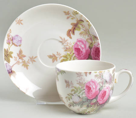 Brompton Rose Flat Cup & Saucer Set