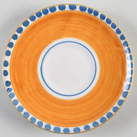 Campagna Chicken (Orange Border, Blue Dots) Saucer