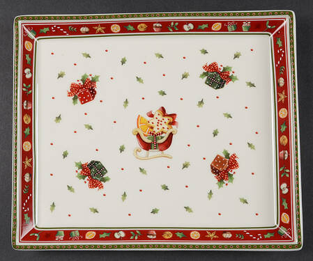 Winter Bakery Delight Rectangular Cake Tray