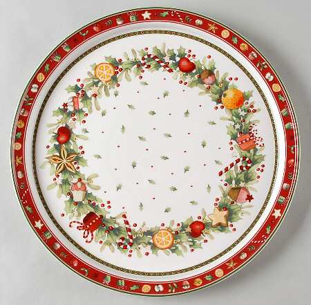 Winter Bakery Delight Cake Plate