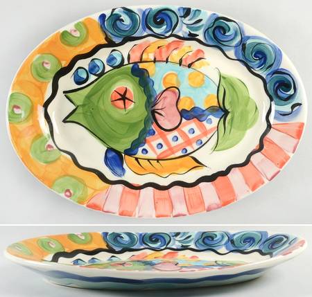 Splish Splash 15" Oval Serving Platter