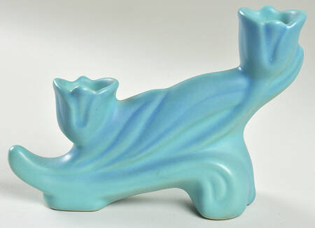 Art Pottery 4" Double Light Tulip Candlestick