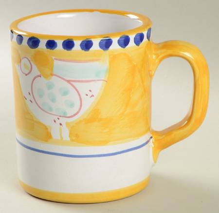 Campagna Chicken (Yellow Border, Blue Dots) Mug