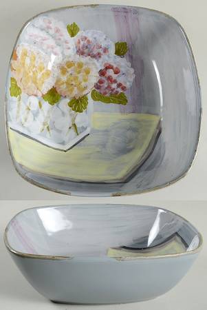 Hydrangea 10" Square Serving Bowl