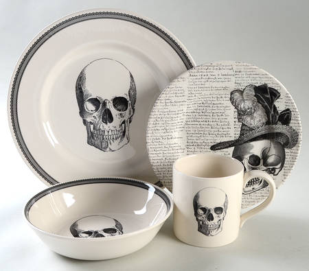 Skull 4 Piece Place Setting