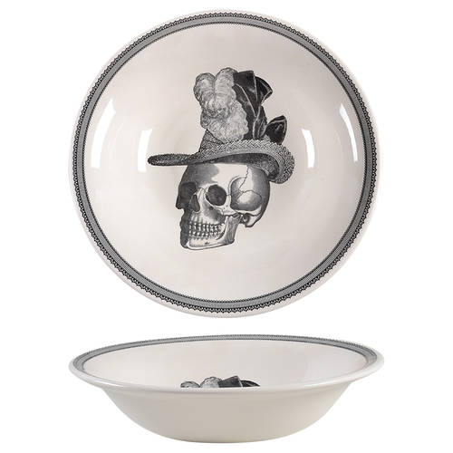 Skull 10" Round Serving Bowl