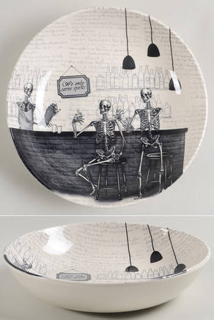 Skull 9" Individual Pasta Bowl