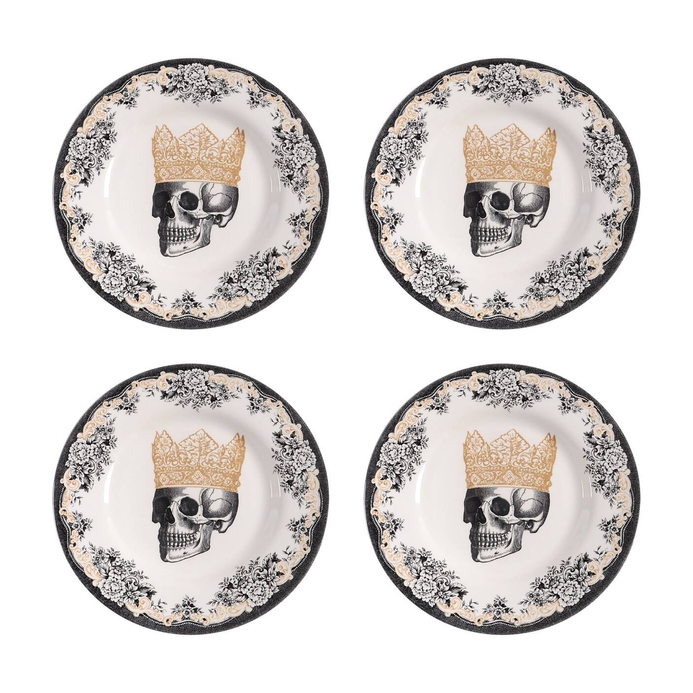 Skull Salad Plate - Set of 4