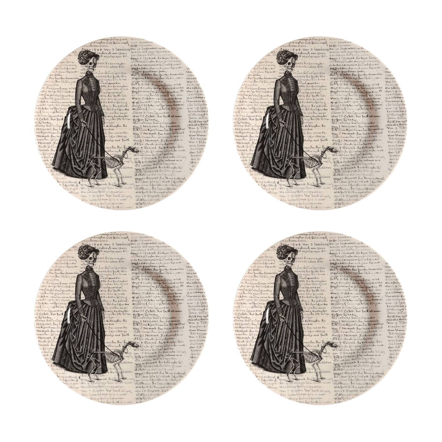 Skull Salad Plate - Set of 4