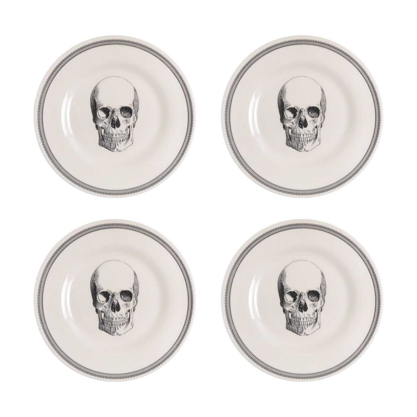 Skull Salad Plate - Set of 4