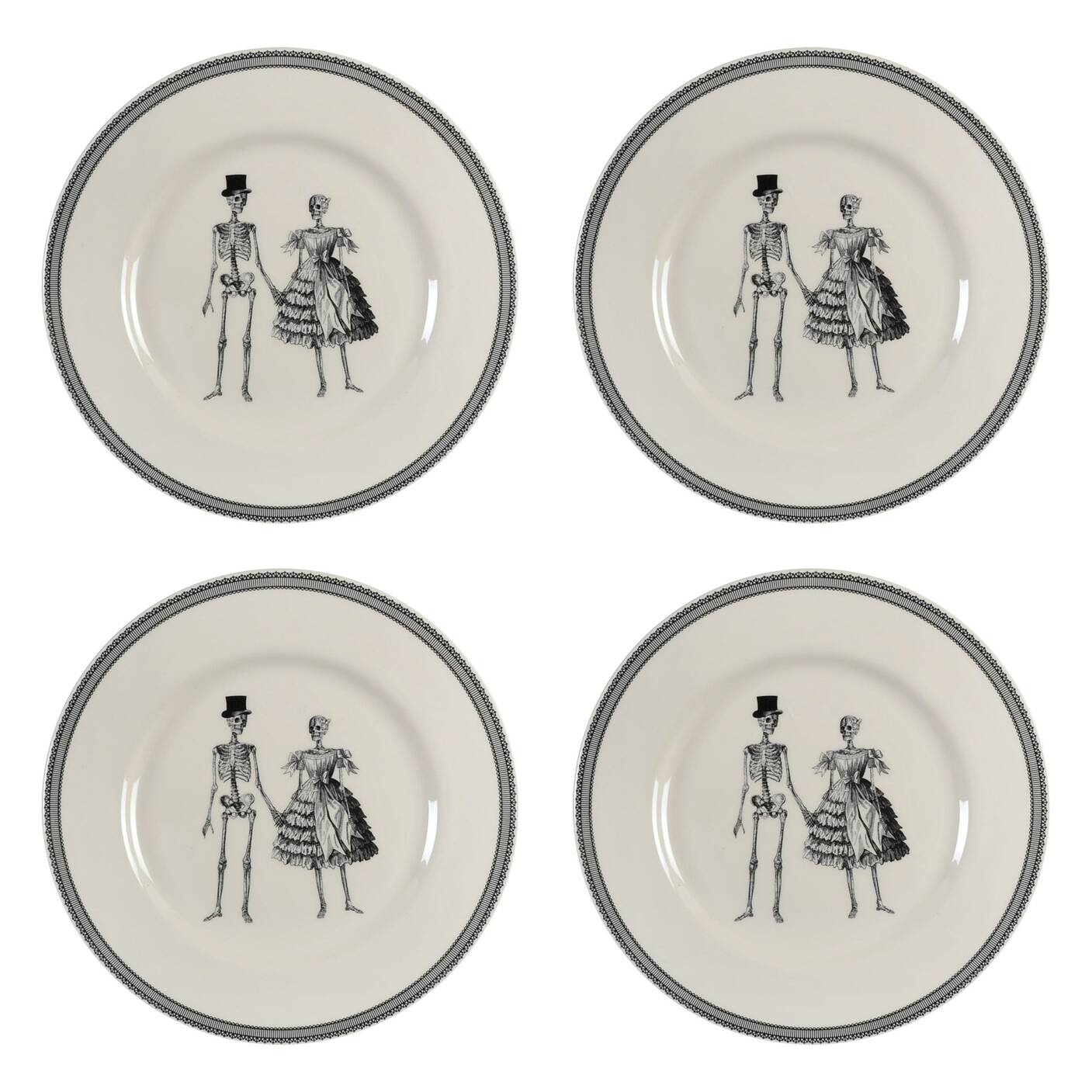 Skull Dinner Plate - Set of 4