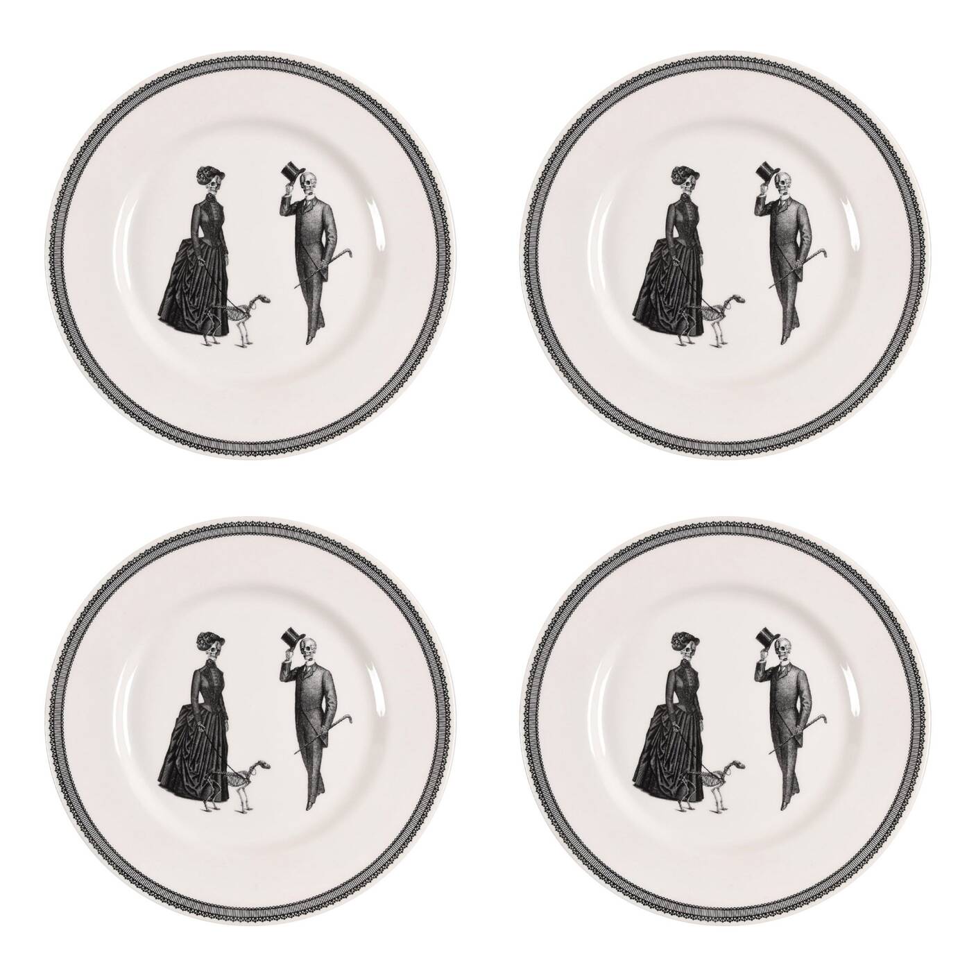 Skull Dinner Plate - Set of 4