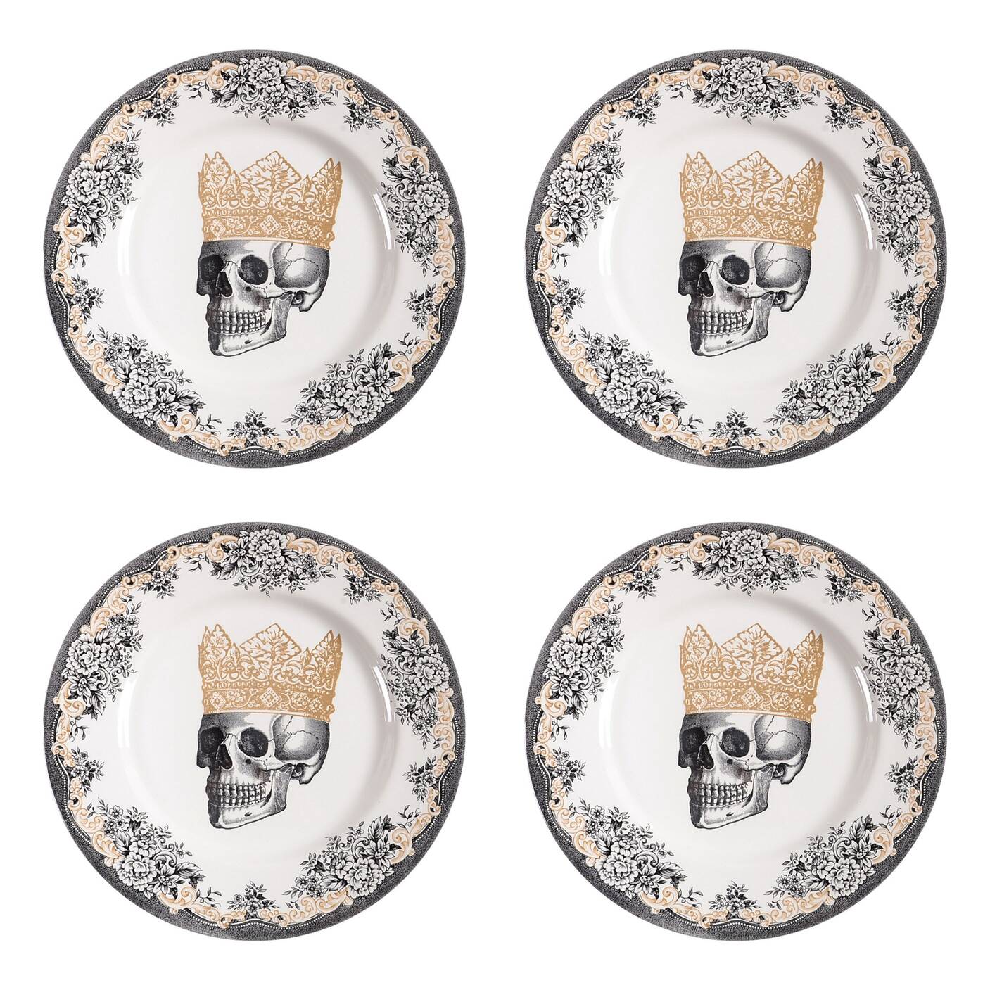 Skull Dinner Plate - Set of 4