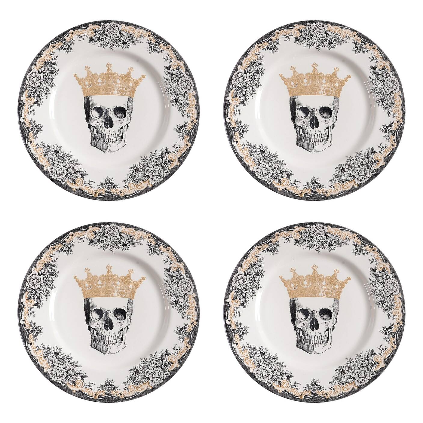 Skull Dinner Plate - Set of 4