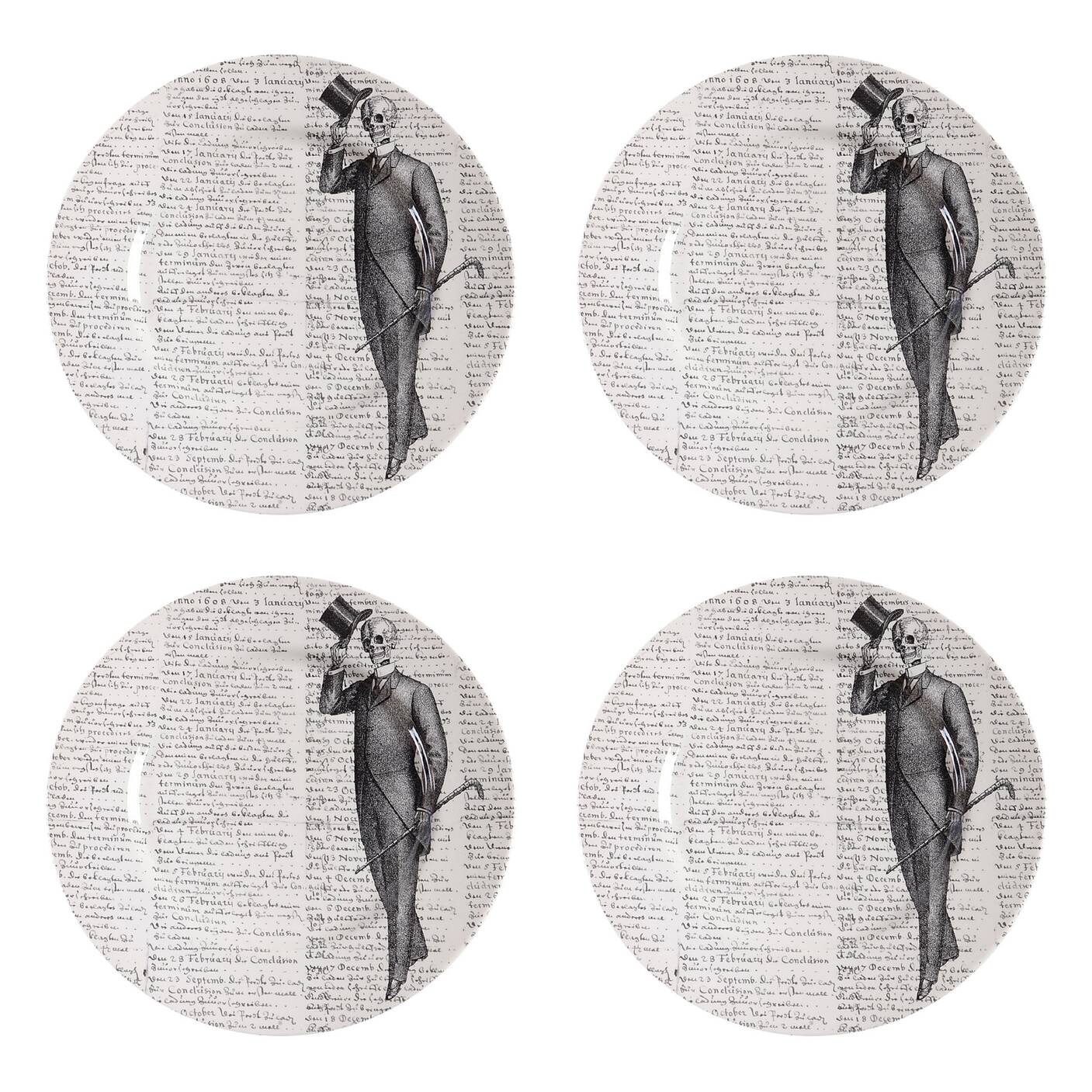 Skull Dinner Plate - Set of 4