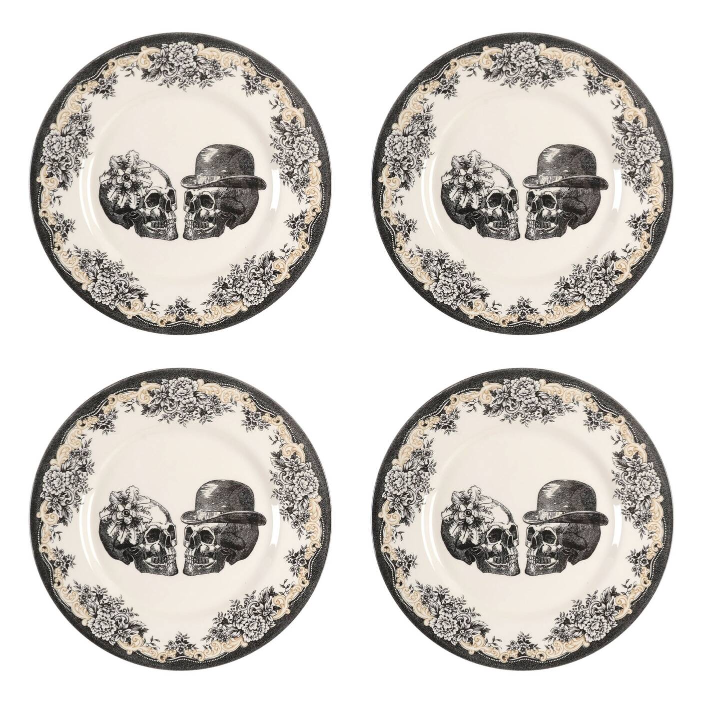 Skull Dinner Plate - Set of 4