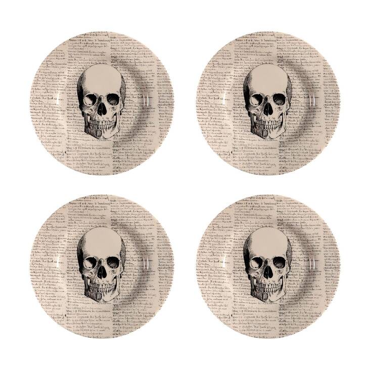 Skull Salad Plate - Set of 4