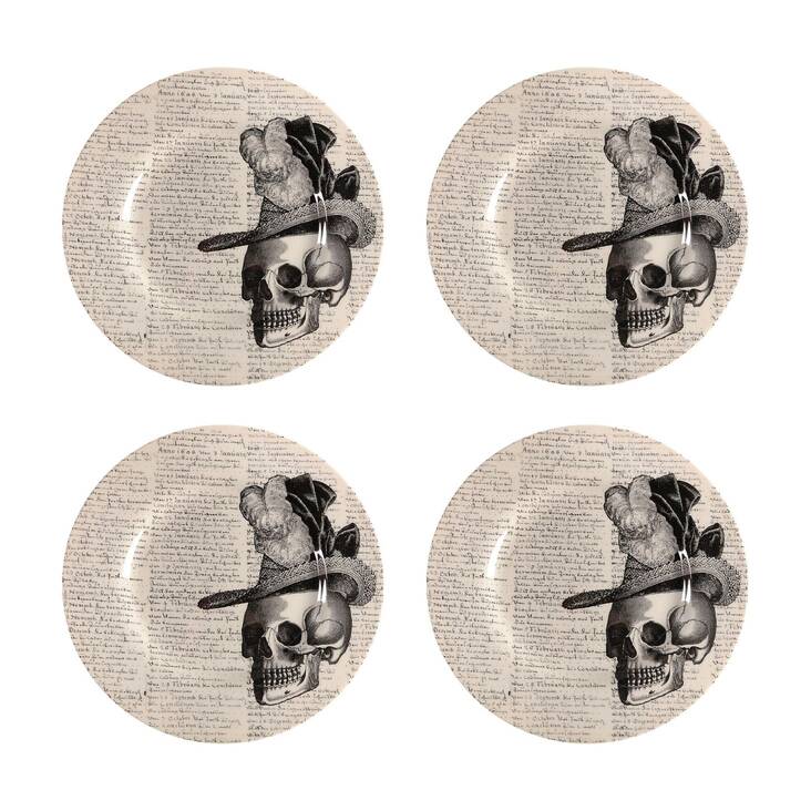 Skull Salad Plate - Set of 4