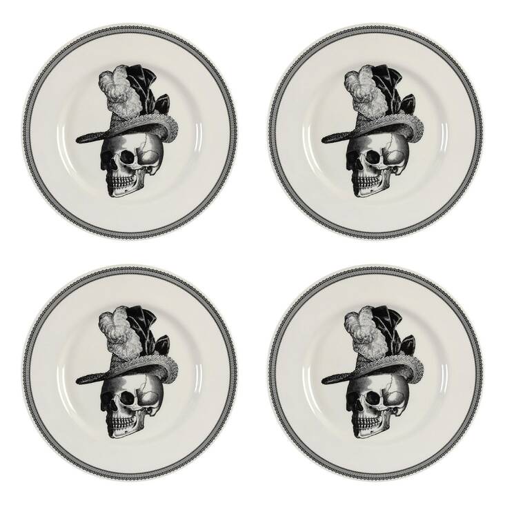 Skull Dinner Plate - Set of 4