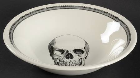 Skull 10" Round Serving Bowl