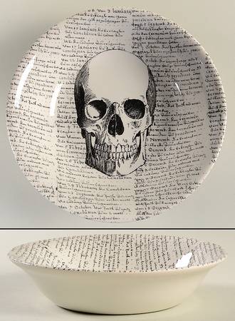 Skull 9" Round Serving Bowl