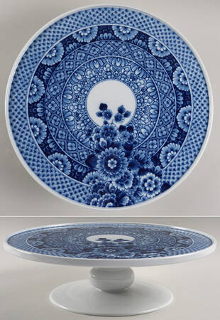 Blue Ming 12" Diameter Pedestal Cake Stand