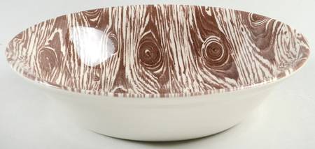 Faux Bois 9" Round Vegetable Bowl