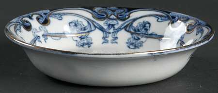 Iris Blue (Flow Blue) Fruit/Dessert (Sauce) Bowl
