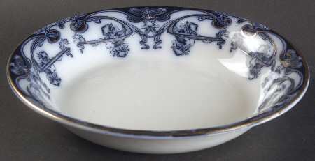 Iris Blue (Flow Blue) Coupe Soup Bowl