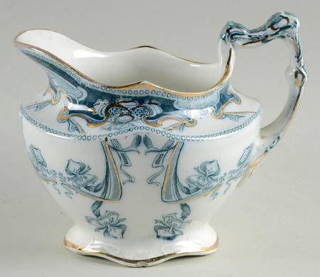 Iris Blue Green (Gold Accents) Creamer