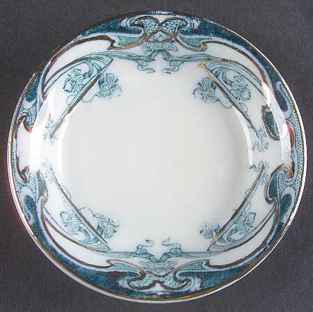 Iris Blue Green (Gold Accents) Butter Pat