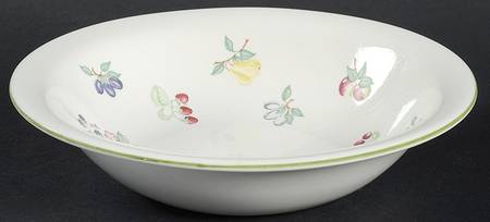 Summer Fruit (Green Trim) Coupe Soup Bowl