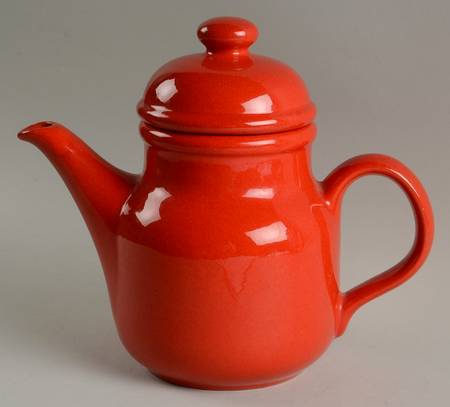 Solid Colours Red Coffee Pot & Lid