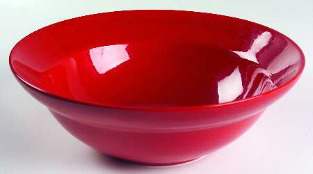 Solid Colours Red 10" Round Vegetable Bowl